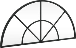 vidaXL - Wandspiegel - boog - 60x30 - cm - ijzer - zwart