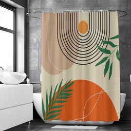 Loti Living Douchegordijn - Waterdicht - Anti Schimmel - Textured art - 180 x 200 cm