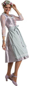 Dressforfun Midi-Dirndl Oberammergau model 2 L - Verkleedkleding - Chique vetersluiting - Bloemenketting