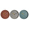 Muurklok DKD Home Decor Wit Turkoois Terra cotta PVC Stads 30 x 4,3 x 30 cm (3 Stuks)