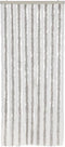 vidaXL - Vliegengordijn - 56x200 - cm - chenille - lichtgrijs - en - wit