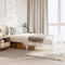 vidaXL - Bedframe - met - hoofd- - en - voeteneinde - metaal - wit - 90x200 - cm
