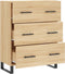 vidaXL - Dressoir - 69,5x34x90 - cm - bewerkt - hout - sonoma - eikenkleurig