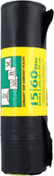 KOMO Afvalzakken - 60 Liter - Trekband - Grijs (15 stuks)