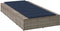 vidaXL - Ligbed - met - zwevend - kussen - poly - rattan - grijs