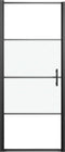 vidaXL - Douchedeur - halfmat - 91x195 - cm - gehard - glas - zwart