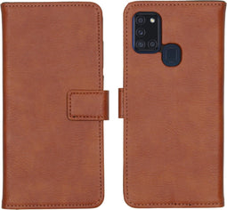 iMoshion Hoesje Geschikt voor Samsung Galaxy A21s Hoesje Met Pasjeshouder - iMoshion Luxe Bookcase - Bruin