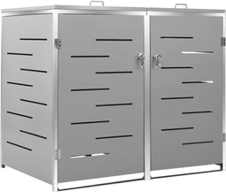 vidaXL - Containerberging - dubbel - 138x77,5x112,5 - cm - roestvrij - staal