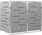 vidaXL - Containerberging - dubbel - 138x77,5x112,5 - cm - roestvrij - staal