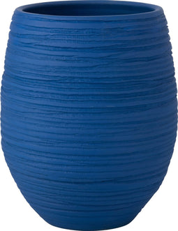J-Line bloempot Fiesta - keramiek - blauw - large - Ø 44 cm