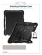 Mobilize Tablethoes geschikt voor Apple iPad Air 11 Inch (2024) Hardcase Backcover | Mobilize Rotating Defender + Schouderband | Schokbestendig iPad Air 11 Inch (2024) Telefoonhoesje | Anti Shock Proof + Standaard - Zwart