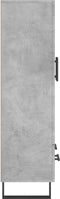 vidaXL - Hoge - kast - 69,5x31x115 - cm - bewerkt - hout - betongrijs