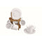 Set van koffiekopjes Home ESPRIT Wit Bamboe Porselein 200 ml