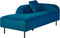 LE CRAU - Chaise longue - Blauw - Rechtszijdig - Fluweel