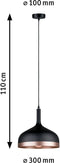 Paulmann Embla - Hanglamp - Dimbaar - Zwart Koper mat