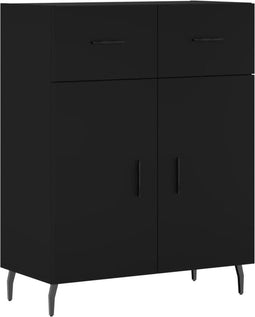 vidaXL - Dressoir - 69,5x34x90 - cm - bewerkt - hout - zwart