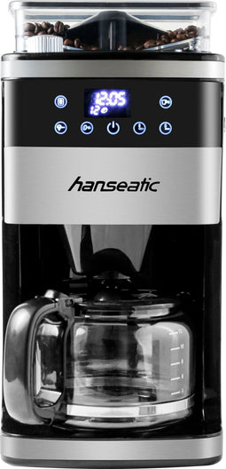 Hanseatic HCMG105015SD - Koffiezetapparaat - Ingebouwde bonenmaler - Zwart/Zilver