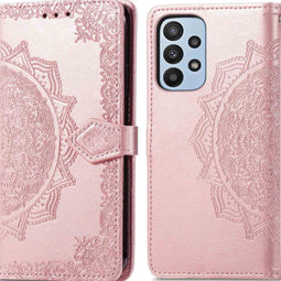 imoshion Hoesje Geschikt voor Samsung Galaxy A23 (5G) Hoesje Met Pasjeshouder - imoshion Mandala Bookcase - Rosé Goud