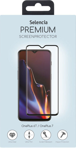 Selencia Screenprotector Geschikt voor OnePlus 7 / OnePlus 6T Tempered Glass - Selencia Gehard Glas Premium Screenprotector