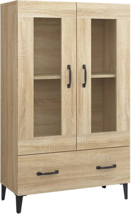vidaXL - Hoge - kast - 70x31x115 - cm - bewerkt - hout - sonoma - eikenkleurig