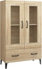 vidaXL - Hoge - kast - 70x31x115 - cm - bewerkt - hout - sonoma - eikenkleurig