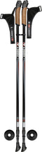 Abbey Camp Nordic Walking Stokken - Telescopisch Verstelbaar 86-140 cm - Aluminium - Zwart (2 stuks)