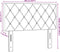 vidaXL - Hoofdbord - Crystal - Knop - Getuft - Lichtgrijs - 100 - cm - Velvet