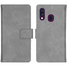 iMoshion Hoesje Geschikt voor Samsung Galaxy A40 Hoesje Met Pasjeshouder - iMoshion Luxe Bookcase - Grijs