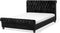 AVALLON - Tweepersoonsbed - Zwart - 140 x 200 cm - Fluweel