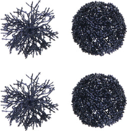 J-Line bal Hanger Rond/Koraal - kunststof - blauw - doos van 4