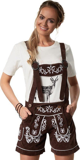 dressforfun Lederhose Weißensee - Verkleedkleding - Klassieke klederdrachtlook - Bruin