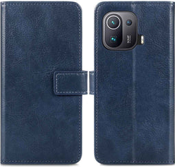 imoshion Hoesje Geschikt voor Xiaomi Mi 11 Pro Hoesje Met Pasjeshouder - imoshion Luxe Bookcase - Donkerblauw