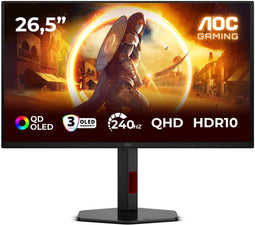 AOC Q27G4ZDR - Monitor - 26,5" QD-OLED 2560x1440 240Hz - Rood Zwart