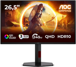 AOC Q27G4ZDR - QD-OLED Monitor - 240 Hz 2560x1440 - Rood Zwart