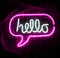 Retro Neon Verlichting – Hello – Roze/Wit