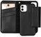 Selencia Hoesje Geschikt voor iPhone 12 Mini Hoesje Met Pasjeshouder - Selencia Surya 2-in-1 Uitneembare Vegan Lederen Bookcase - Zwart
