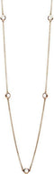 Casa Jewelry Collier Pom White - Ketting met hanger - 90 cm - Rosé verguld
