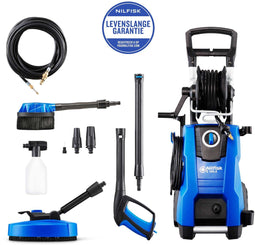 Nilfisk E 145 X-TRA - Hogedrukreiniger 145 bar - Inductiemotor met trolley