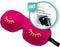 SMUG 3D Slaapmasker met Roze Oordopjes - 100% Verduisterend - Ergonomisch Oogmasker - Wink Print, Fel Roze