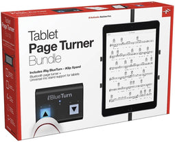 IK Multimedia - Tablet Page Turner Bundle - Draadloze Bluetooth paginablader met iKlip Xpand standaard - Zwart