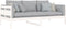 vidaXL - Slaapbank - massief - grenenhout - wit - 90x200 - cm