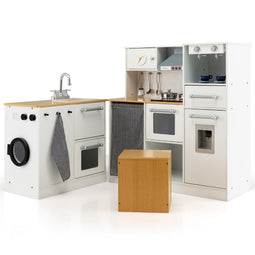 Coast Eck Speelkeuken - 2-delig - Licht en Geluid - Wit & Natuur MDF