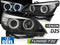 Koplampen Xenon D2S - voor BMW E60/E61 2003-2004 - LED CCFL angel eyes - zwart