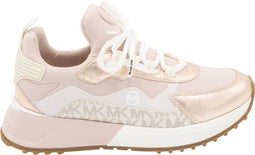 Michael Kors Theo Sport - Dames Sneakers - All-over logo print - Roségoud