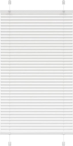 vidaXL - Plissé - rolgordijn - 80x100 - cm - stofbreedte - 79,4 - cm - polyester - wit