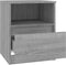 vidaXL - Nachtkastjes - 2 - st - 40x40x50 - cm - bewerkt - hout - grijs - sonoma - eiken