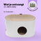 Jake & Jacky Krabkarton - Kattenhuis 2 in 1 - 60x34x34cm - Wit
