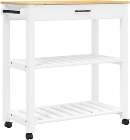 vidaXL - Keukentrolley - MONZA - 84x40x90 - cm - massief - grenenhout
