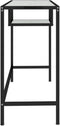 vidaXL - Computerbureau - 100x36x74 - cm - gehard - glas - witmarmerkleurig