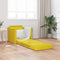 vidaXL - Vloersofa - Bed - 2-in-1 - Donker - Geel - 74x77x81 - cm - Velvet